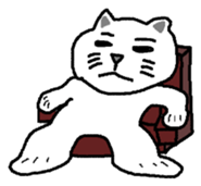 yuru cat yakko sticker #3656455