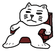 yuru cat yakko sticker #3656455