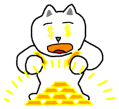 yuru cat yakko sticker #3656469