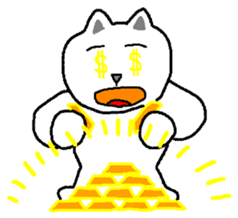 yuru cat yakko sticker #3656469