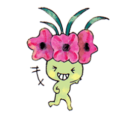 The strange and cute stamp of succulent sticker #3656479