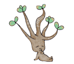 The strange and cute stamp of succulent sticker #3656494