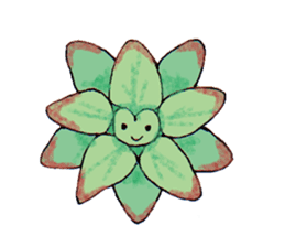 The strange and cute stamp of succulent sticker #3656495