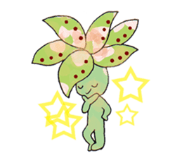 The strange and cute stamp of succulent sticker #3656508