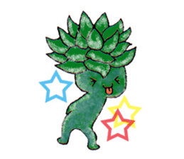 The strange and cute stamp of succulent sticker #3656509