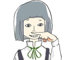 JAPANESE "OKAPPA" GIRL sticker #3656955