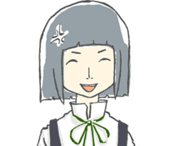 JAPANESE "OKAPPA" GIRL sticker #3656978