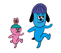 Blue and Pink Brothers sticker #3657112