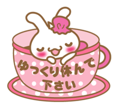 Teacup rabbit "Usagi chan" talk ver1 sticker #3657872