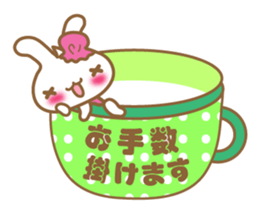 Teacup rabbit "Usagi chan" talk ver1 sticker #3657878