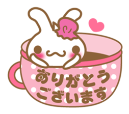 Teacup rabbit "Usagi chan" talk ver1 sticker #3657880