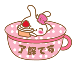 Teacup rabbit "Usagi chan" talk ver1 sticker #3657889
