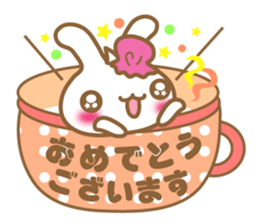 Teacup rabbit "Usagi chan" talk ver1 sticker #3657893