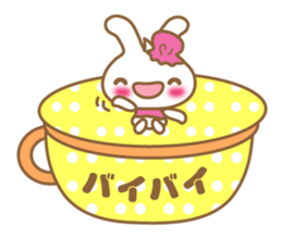 Teacup rabbit "Usagi chan" talk ver1 sticker #3657895