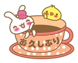 Teacup rabbit "Usagi chan" talk ver1 sticker #3657898