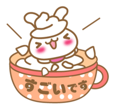 Teacup rabbit "Usagi chan" talk ver1 sticker #3657899