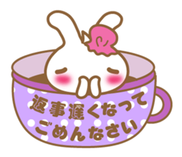 Teacup rabbit "Usagi chan" talk ver1 sticker #3657902