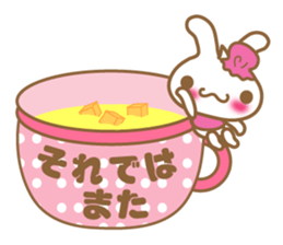 Teacup rabbit "Usagi chan" talk ver1 sticker #3657904