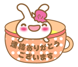 Teacup rabbit "Usagi chan" talk ver1 sticker #3657905