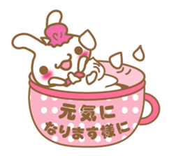 Teacup rabbit "Usagi chan" talk ver1 sticker #3657909
