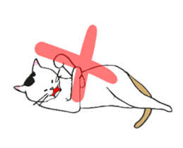 The shape of a house cat sticker #3658076