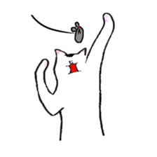 The shape of a house cat sticker #3658098