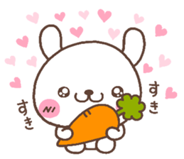 rabbit heart 5 sticker #3659451