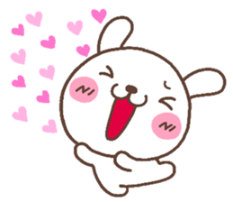 rabbit heart 5 sticker #3659453