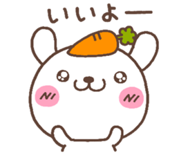 rabbit heart 5 sticker #3659455