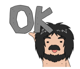 Hello from primitive man sticker #3659919