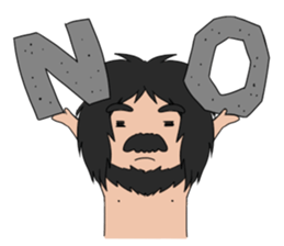 Hello from primitive man sticker #3659920