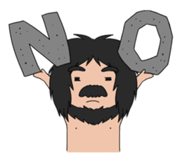 Hello from primitive man sticker #3659920