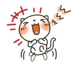 Simple white cat!3 sticker #3660208