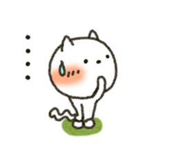 Simple white cat!3 sticker #3660216