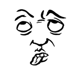 Reaction of a man face sticker #3661794