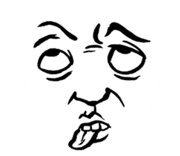 Reaction of a man face sticker #3661794