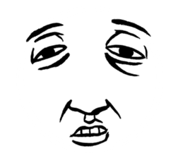Reaction of a man face sticker #3661827