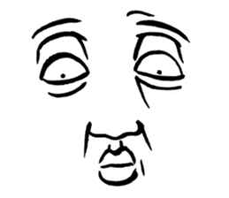 Reaction of a man face sticker #3661828