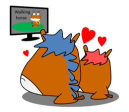 a daily life of walking horse  2nd sticker #3663227