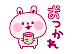 Wine-red rabbit chat sticker #3664272