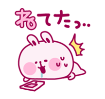 Wine-red rabbit chat sticker #3664277