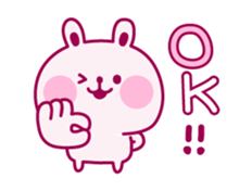 Wine-red rabbit chat sticker #3664278