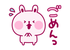 Wine-red rabbit chat sticker #3664293