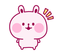 Wine-red rabbit chat sticker #3664297