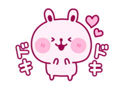 Wine-red rabbit chat sticker #3664300