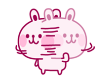 Wine-red rabbit chat sticker #3664301