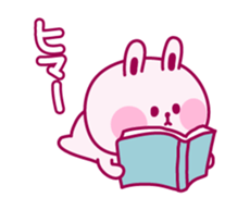 Wine-red rabbit chat sticker #3664302