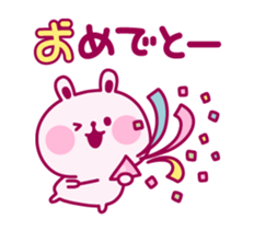 Wine-red rabbit chat sticker #3664303