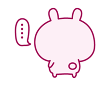 Wine-red rabbit chat sticker #3664306