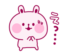 Wine-red rabbit chat sticker #3664307